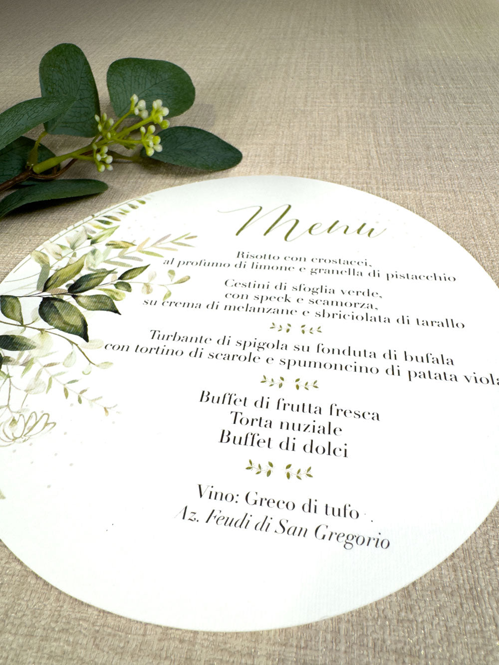 Menu verde essenza