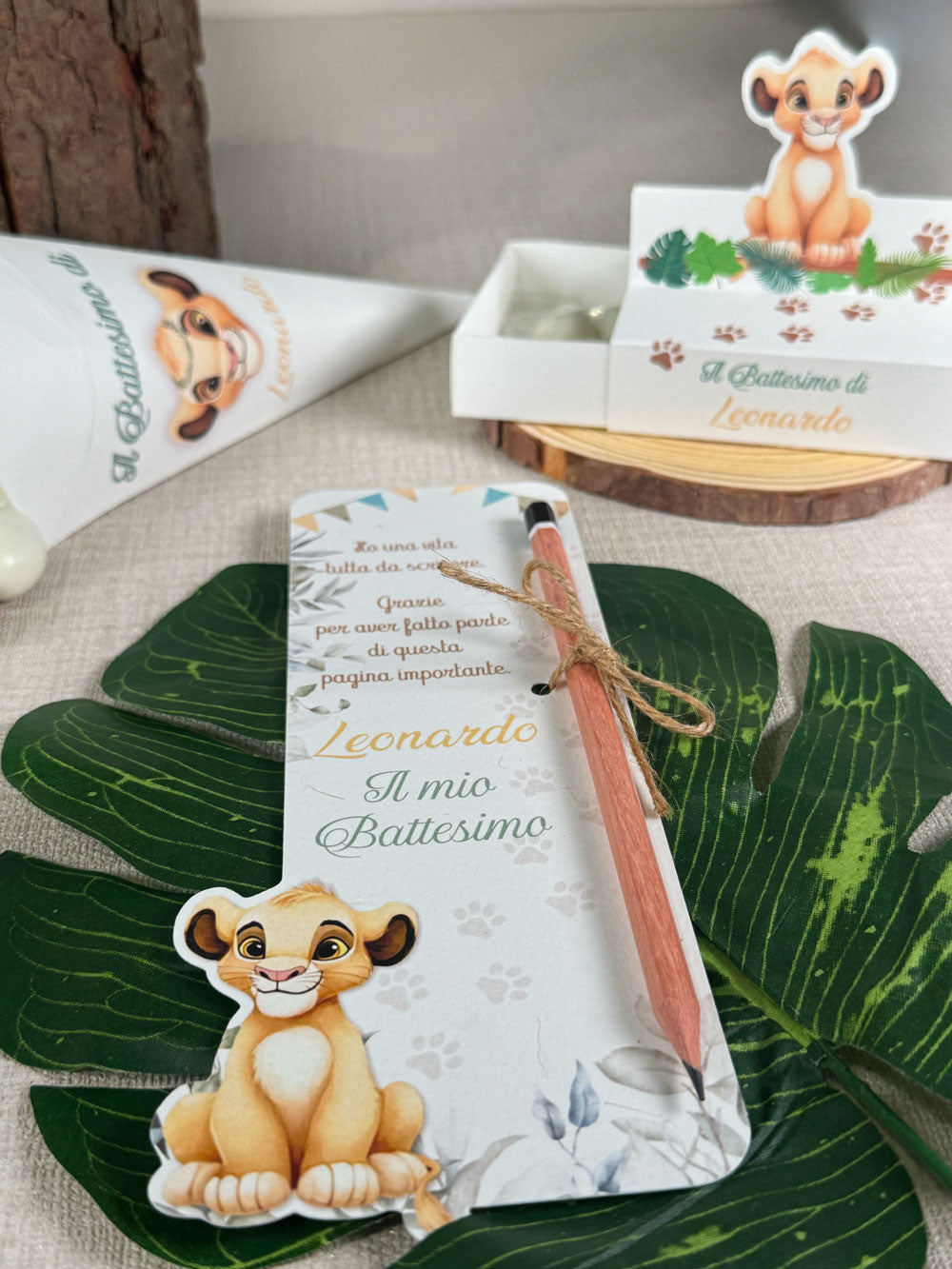 Segnaposto con matita Simba