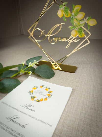 Segnatavolo in plex Amalfi