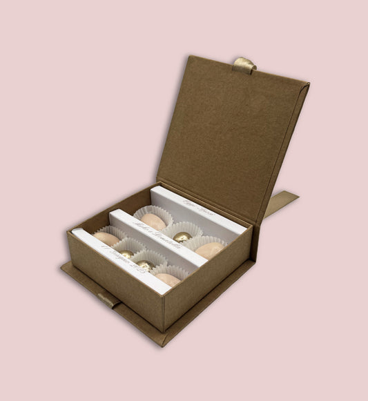 Scatola degustazione 9 x 9 x 3  Apertura a libro - (scegli il colore)