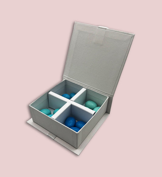 Scatola degustazione 10 x 10 x 4  Apertura a libro - (scegli il colore)