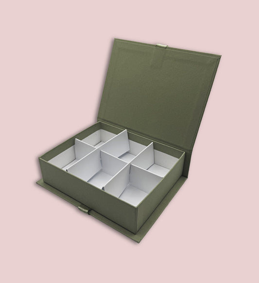 Scatola degustazione 15 x 12 x 4  Apertura a libro - (scegli il colore)