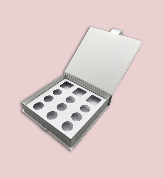 Scatola degustazione 15 x 15 x 3  Apertura a libro - (scegli il colore)