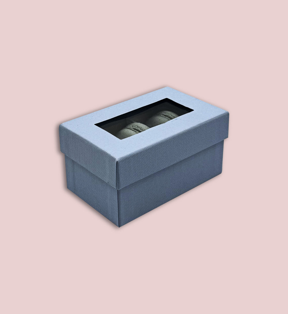 Scatola degustazione 10 x 6 x 5  Fondo e coperchio con vetrina in PVC - (scegli il colore)