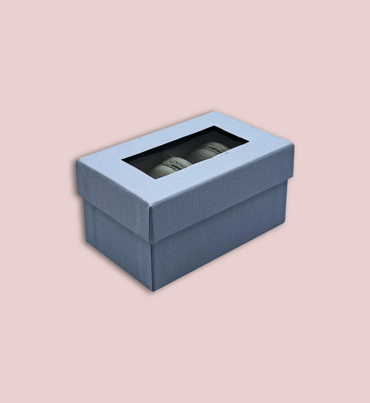 Scatola degustazione 10 x 6 x 5  Fondo e coperchio con vetrina in PVC - (scegli il colore)