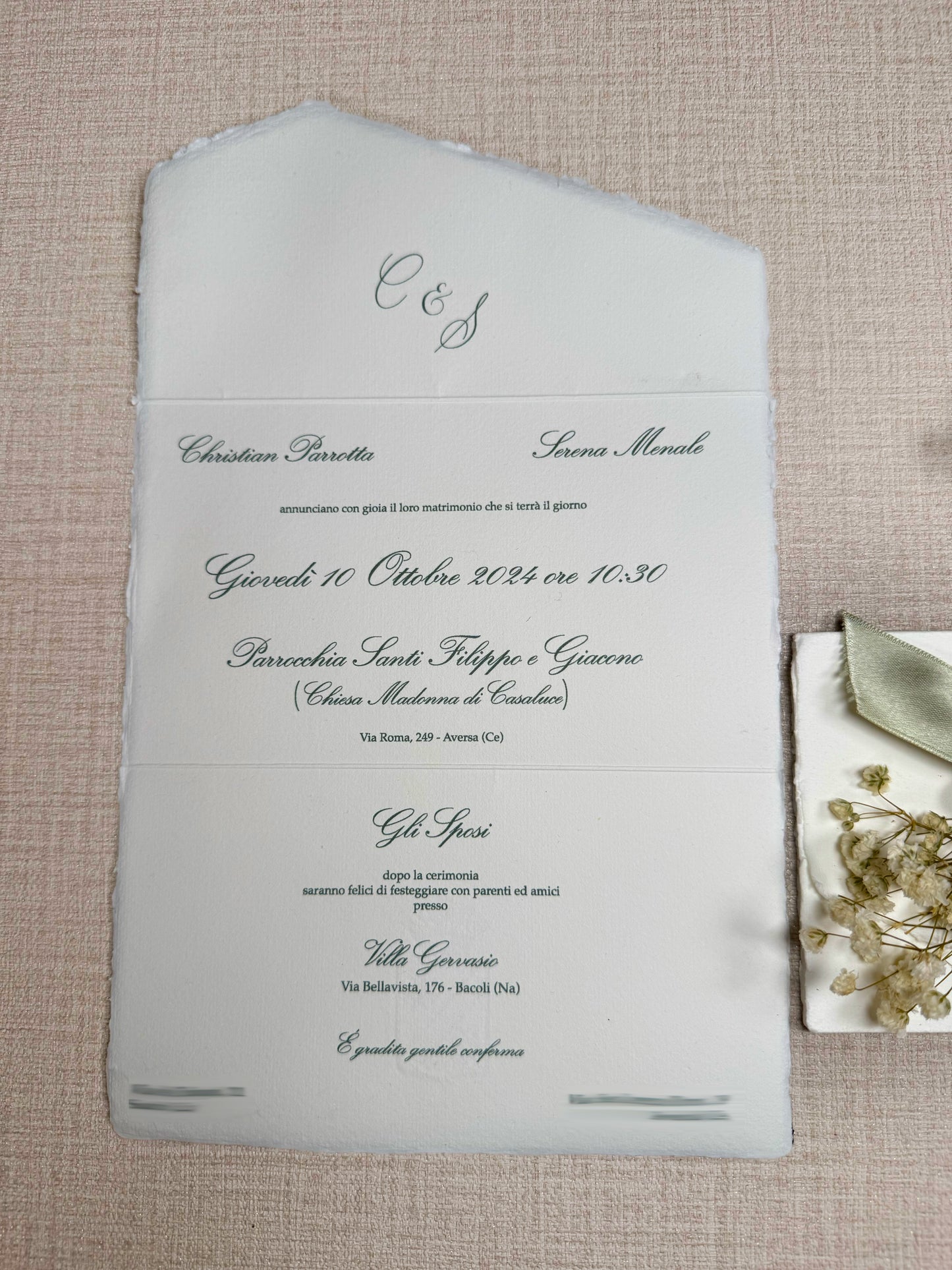 Partecipazione in carta Amalfi "Classique"