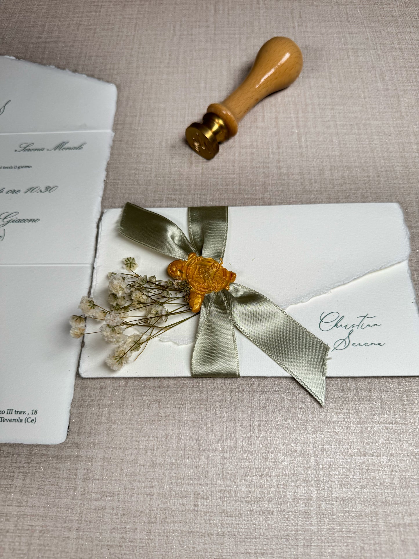 Partecipazione in carta Amalfi "Classique"