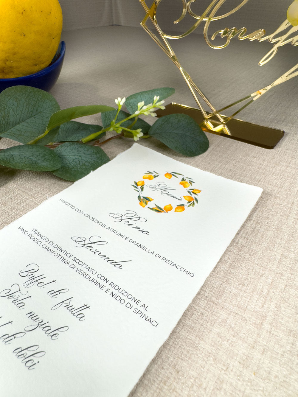 Menu in carta amalfi