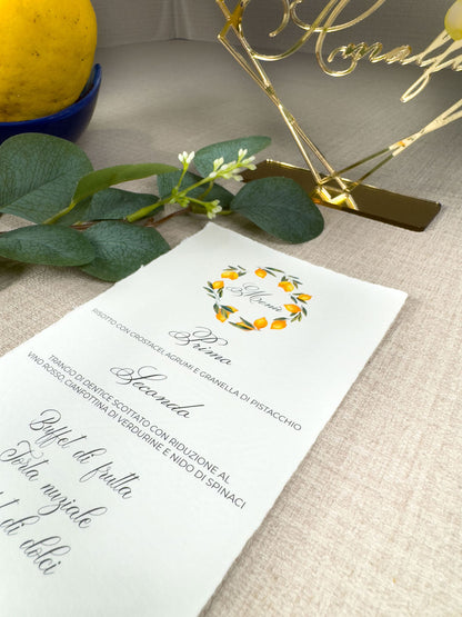 Menu in carta amalfi