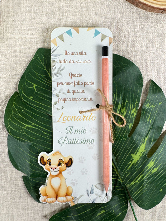 Segnaposto con matita Simba